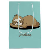 スリーピングスロットデザイン中抱き枕 ミディアムペーパーバッグ (裏面)