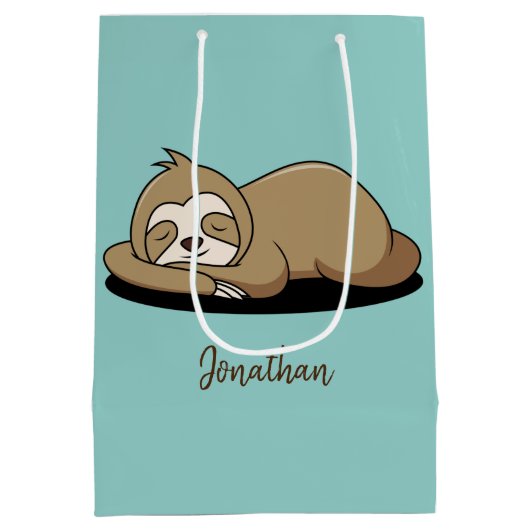 スリーピングスロットデザイン中抱き枕 ミディアムペーパーバッグ (裏面)