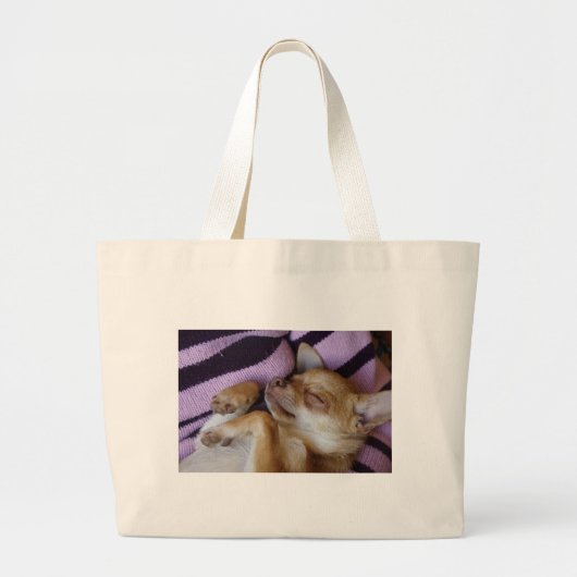 スリーピングチワワ ラージトートバッグ (正面)