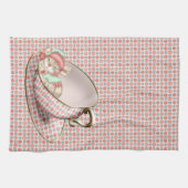 スリーピングティーカップマウス キッチンタオル (横)