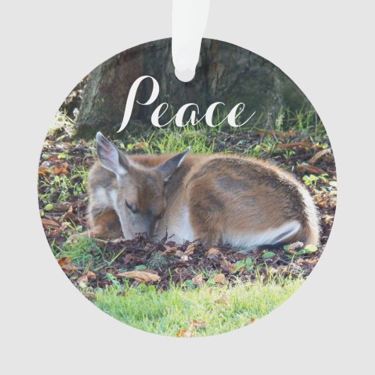 スリーピングディアピースホリデー オーナメント (正面)