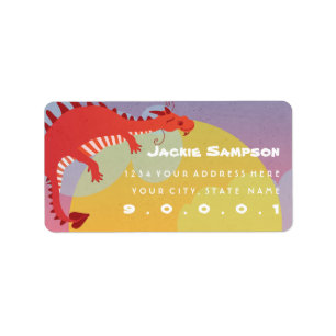 スリーピングドラゴンファンタジーキッズ住所 シール