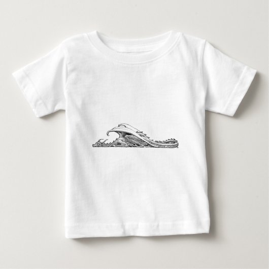 スリーピングドラゴン乳児Tシャツ ベビーTシャツ (正面)