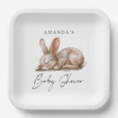 スリーピングバニーニュートラルカラーズサンキュー ペーパープレート (正面)