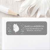 スリーピングバニーベビーシャワー住所 シール (インサイチュ)