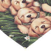 スリーピングパピズテーブルランナー ショートテーブルランナー (コーナー)