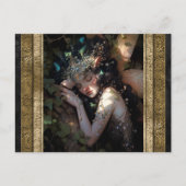 スリーピングフェアリーガールファンタジーアート ポストカード (正面)