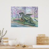 スリーピングフェアリー&ドラゴンポスタープリント ポスター (キッチン)