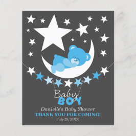 スリーピングブルーボーイテディベアパーティーの好意ありがとう