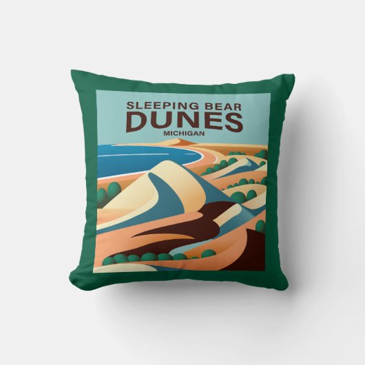 スリーピングベアーダンスミシガン クッション (正面)