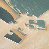 スリーピングベアーデュネスナショナルレイクショアトラベルアート ジグソーパズル (側面)