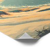 スリーピングベアーデュネスナショナルレイクショアトラベルアート ポスター (角)