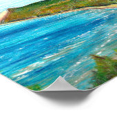 スリーピングベアーデュネスレイクショアミシガンアートプリント ポスター (角)