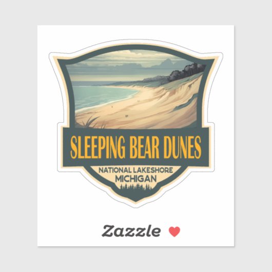 スリーピングベアーデューンズナショナルレイクショアエンブレム シール (シート)