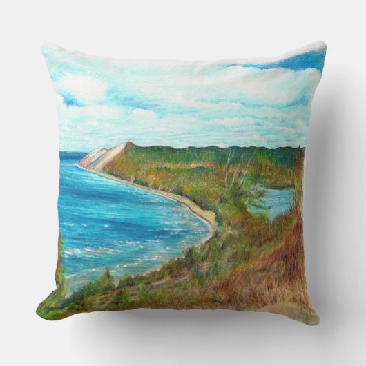 スリーピングベアーデューンズレイクショアミシガンビーチ クッション (正面)