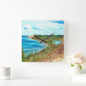 スリーピングベアーデューンズレイクショアミシガンビーチ スクエア壁時計 (ホーム)