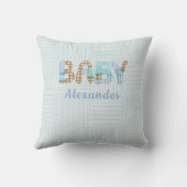 スリーピングベビージラフエレファントオンザムーンボーイ クッション (裏面)