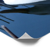 スリーピングホワイトアヒル反射 ポスター (角)