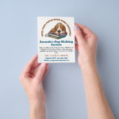 スリーピングポーチドッグ歩くサービスフライヤー チラシ (手)