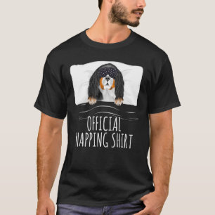スリーピングマスクカバリエールキングチャールズスパニエル犬公式 Tシャツ