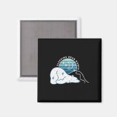 スリーピングミニマルベアデュネスレトロサンセットミシガン マグネット (正面/裏面)