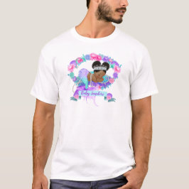 スリーピングメルメイド ピンク パープル ターコイズ Tシャツ