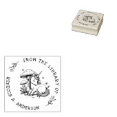 スリーピングユニコーントースツール蔵書票スタンプ ラバースタンプ (押印)