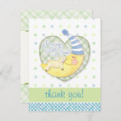 スリーピングラム&マンインムーンベビーサンキューノート サンキューカード (正面/裏面)