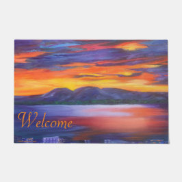 スリーピングレディーウェルカムドアマット ドアマット