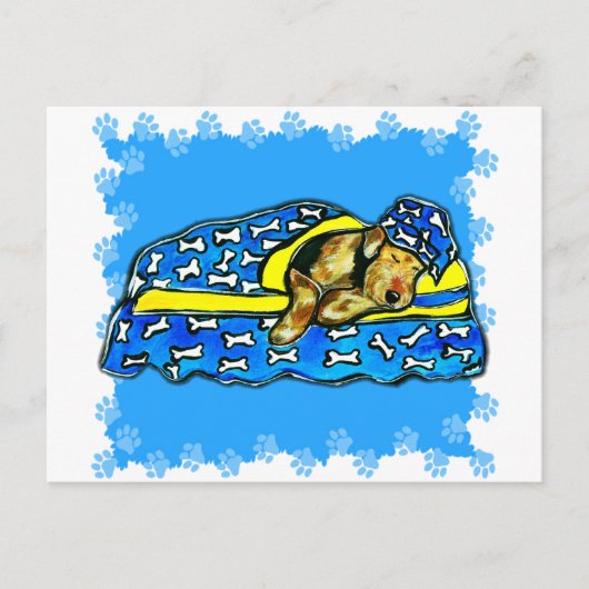 スリーピング・エアデール ポストカード (正面)