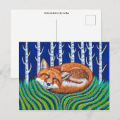 スリーピング・フォックス ポストカード (正面/裏面)