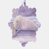 スリーピング・ベア・ポーラーベア・クリスマス・アート オーナメントカード (左)