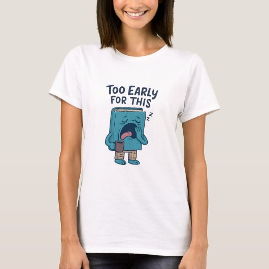 スリーピーおもしろいブック新学期Tシャツ Tシャツ (正面)