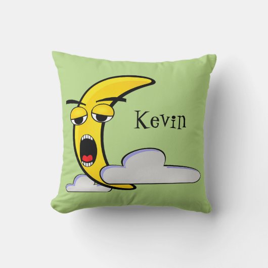 スリーピーイエロームーンベビー/キッズピロー クッション (正面)