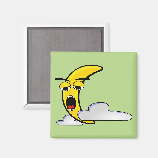 スリーピーイエロームーンマグネット マグネット (正面/裏面)