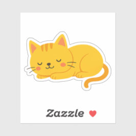 スリーピーオレンジタビーキャット シール