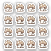 スリーピーカスタムキノコのビニールシール シール (正面)