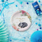 スリーピーキットンイラストレーションガールベビーシャワー ペーパープレート (パーティー)