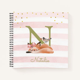 スリーピーキツネイラストレーションガールデイリースケッチ ノートブック