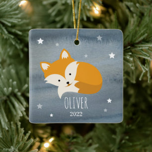 スリーピーキツネスターズベビークブ初めてのクリスマス セラミックオーナメント
