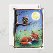 スリーピーキツネ ポストカード (正面/裏面)