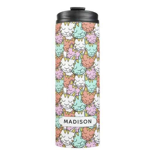 スリーピーキャッツパターン名前をカスタムするタンブラー タンブラー (正面)