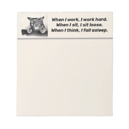 スリーピーキャット、おもしろい引用文 ノートパッド