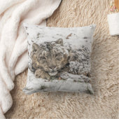 スリーピーキユキヒョウ クッション (ブランケット)