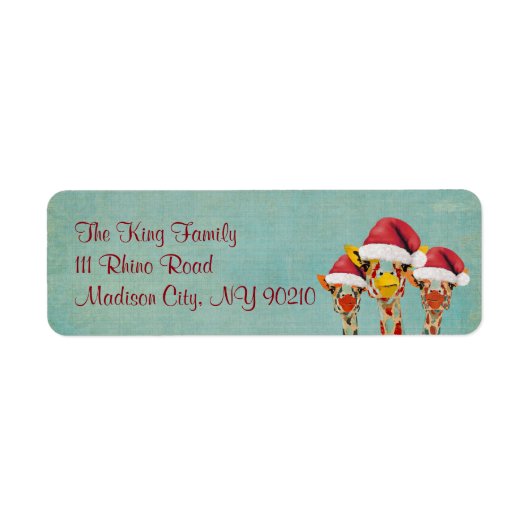 スリーピーキングジラフェスホリデイ住所 シール (正面)