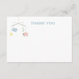 スリーピークリブモバイルベビーシャワーサンキューカード サンキューカード