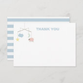 スリーピークリブモバイルベビーシャワーサンキューカード サンキューカード (正面/裏面)