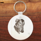 スリーピーコファックスグレイハウンドスケッチ キーホルダー (正面)