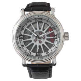 スリーピースホイールとレッドブレーキメンズウォッチ 腕時計