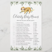 スリーピースロスベビーシャワー有名人ベビーネームゲーム (正面)